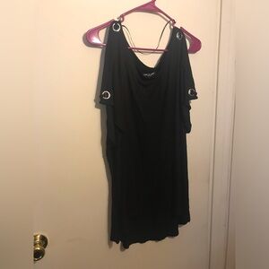 Cable & Gauge Black Cold-Shoulder Top Size 1X